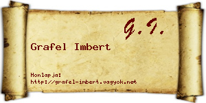 Grafel Imbert névjegykártya